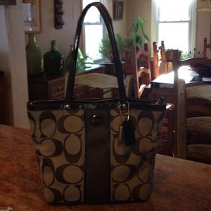 Brown coach purse