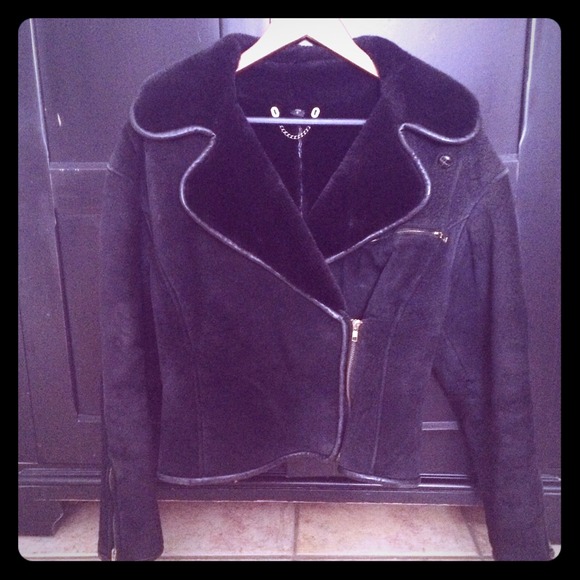 🚫SOLD EBay ❌genuine leather black Moto jacket