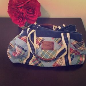 Tommy Hilfiger Plaid Patch Tote Bag