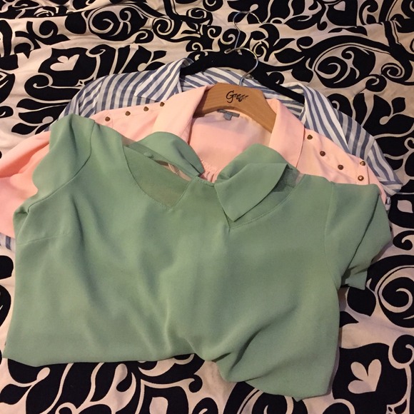 3 bundled button downs.
