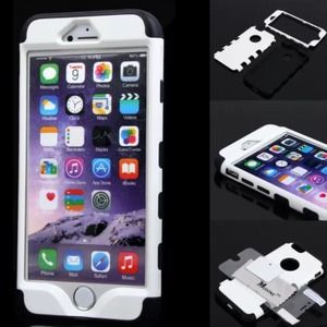 White 3n1 Silicon Gel Rubber Case Apple iPhone6