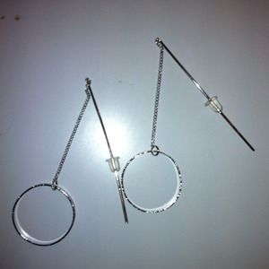 Silver plated earring delicate with trendy flair
