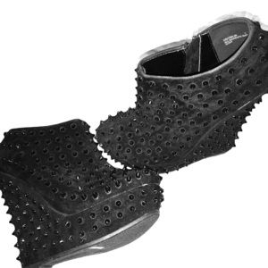 Black Studded Wedges