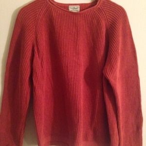 LL bean pumpkin colored sweater
