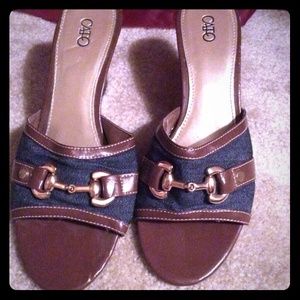 Wedge Denim Sandals