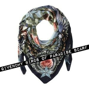 Givenchy Birds of Paradise, Peonies & Chain scarf