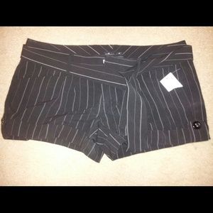 Black Pin Stripped Shorts