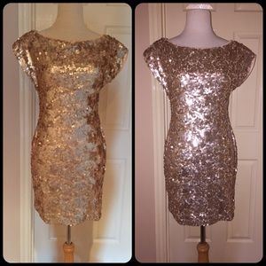 💖SOLD💖 TFNC gold sequin dress
