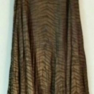 Beautiful gold & brown broomstick skirt