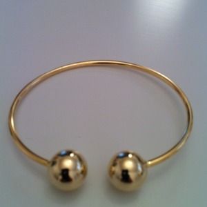 Tiffany inspired gold bracelet cuff w hold balls