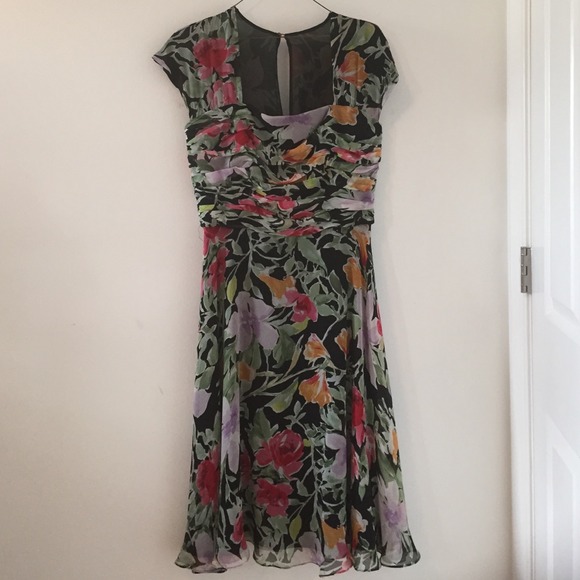Talbots Silk Floral Print dress