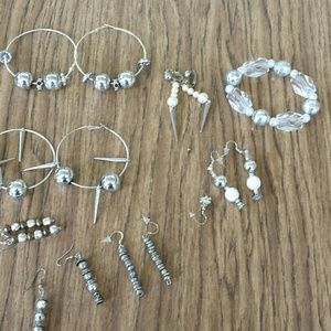 Silver earrings