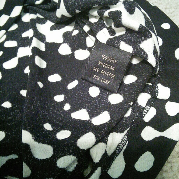 🤑🤑Nicole Miller Black White Graphic Print Dress - Picture 4 of 4