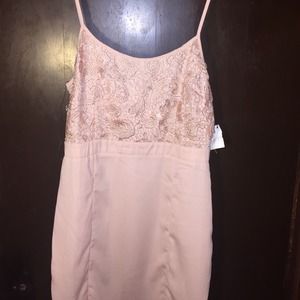 Akira lace nude dress