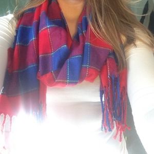 A plaid scarf