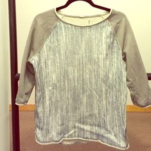 Elie Tahari sequin front sporty sweater
