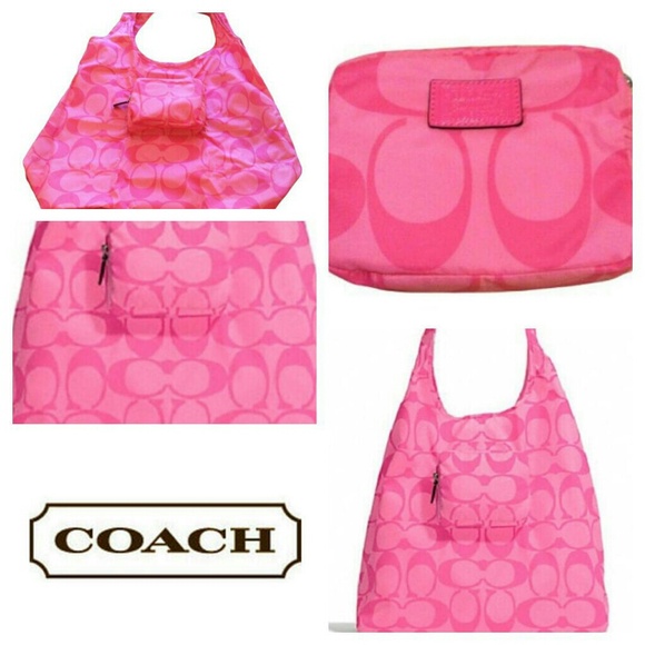 coach foldable tote bag