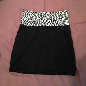Zebra print yoga skirt