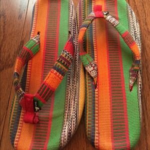 Sanuk Tribal Print Flip Flops