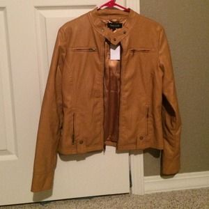 Pleather mustard yellow blazer/jacket