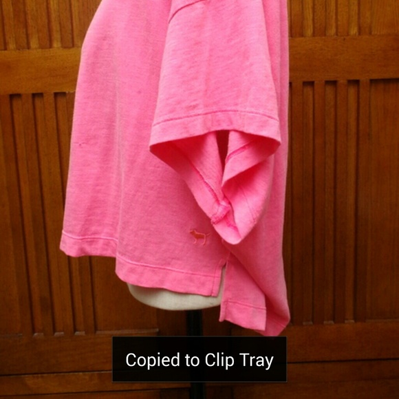 Vs / pink front crop shirt