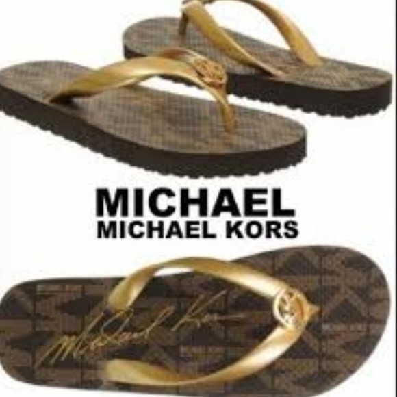 Michael kors signature flip flop