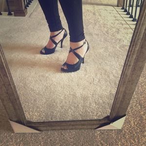 Black Strappy Heels