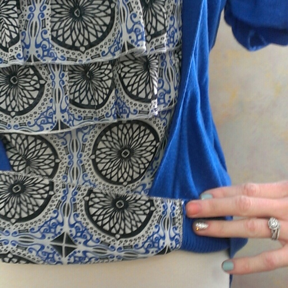 Royal blue cardigan/tank combo - Picture 3 of 4