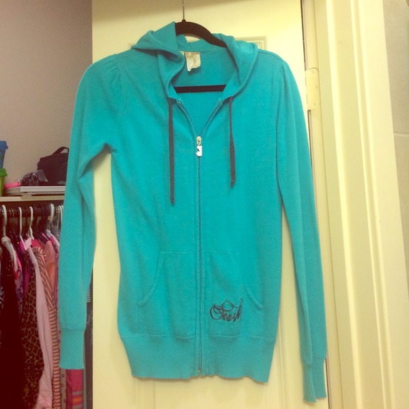 Teal O'neill zip up sweater!
