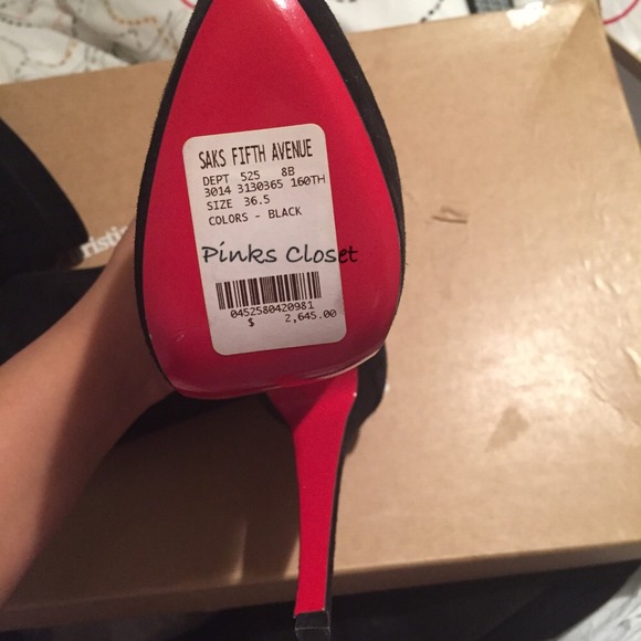 •SOLD• Thigh High Black Suede Boots - Picture 4 of 4