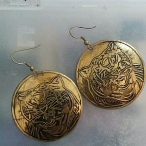 Vintage Tiger Earrings