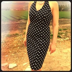 Jones New York Polka Dot Halter Dress