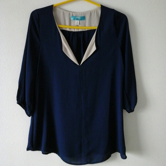 Khaki and blue top