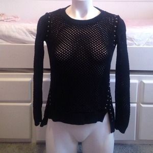 Black studded sweater