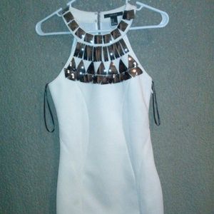 Cute white, skin tight dress. ??