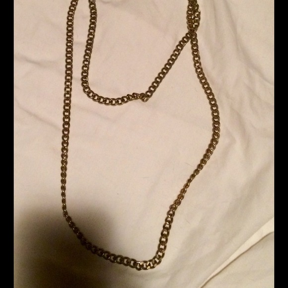 Three chain long gold necklace - Picture 2 of 2