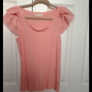 Elegant baby pink butterfly top