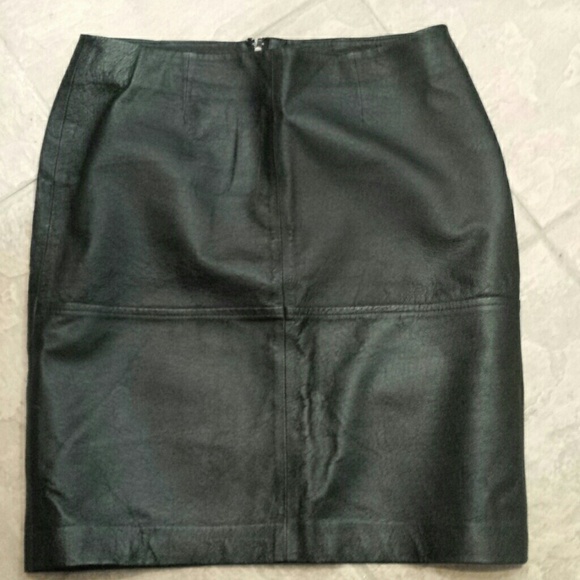 Black Short Leather Skirt