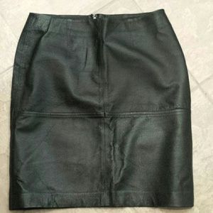 Black Short Leather Skirt