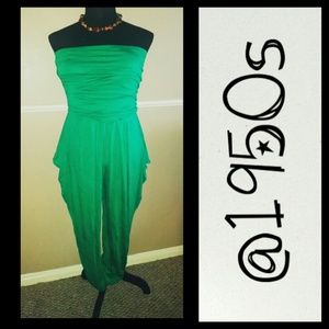 Green jumpsuit