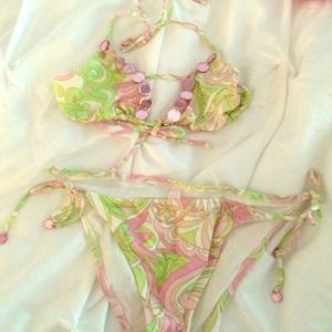 Pink and green Victorias Secret bikini