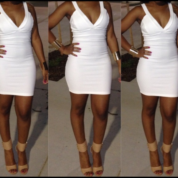 White Bodycon dress.