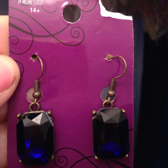 Blue dangle earrings