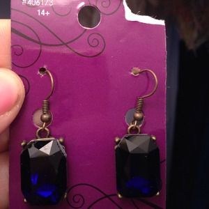 Blue dangle earrings
