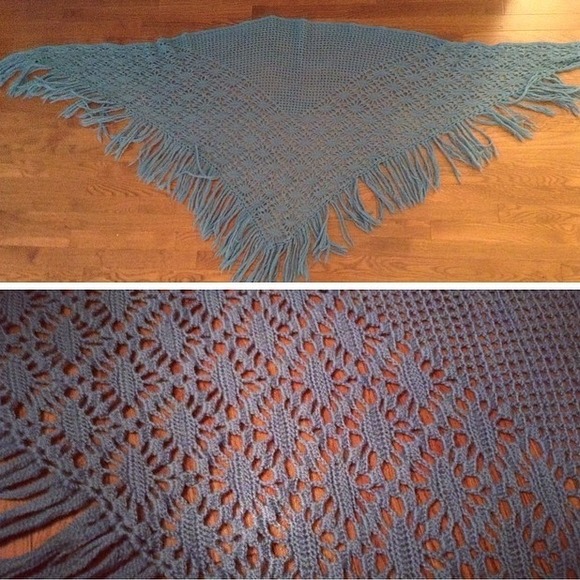 Powder blue Vintage Afghan
