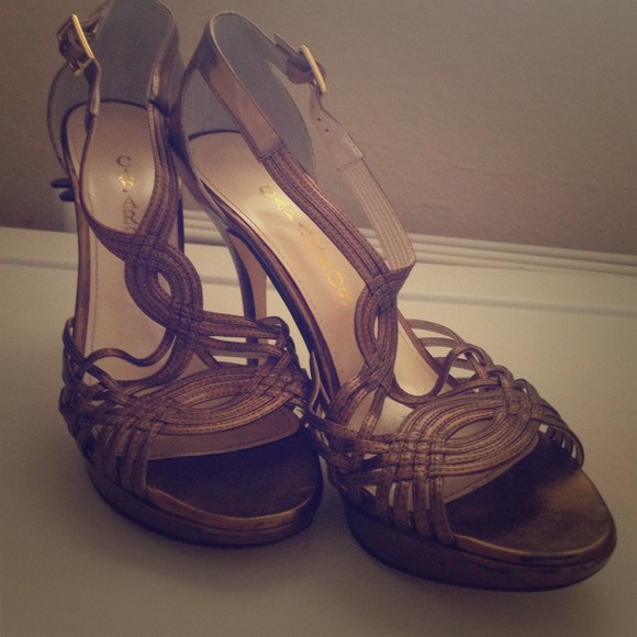 Metallic Bronze Evening Shoe - Picture 1 of 3