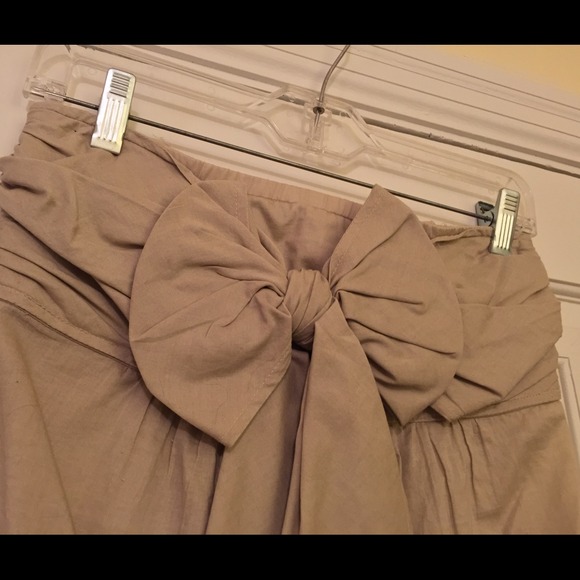 Beige Strapless Top - Picture 2 of 4