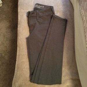 American Eagle olive green knit jeggings