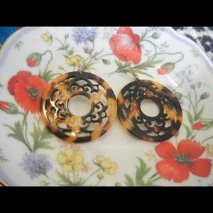 SOLD Tortoise pattern earrings