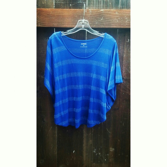 💋SOLD💋 Blue and silver striped top